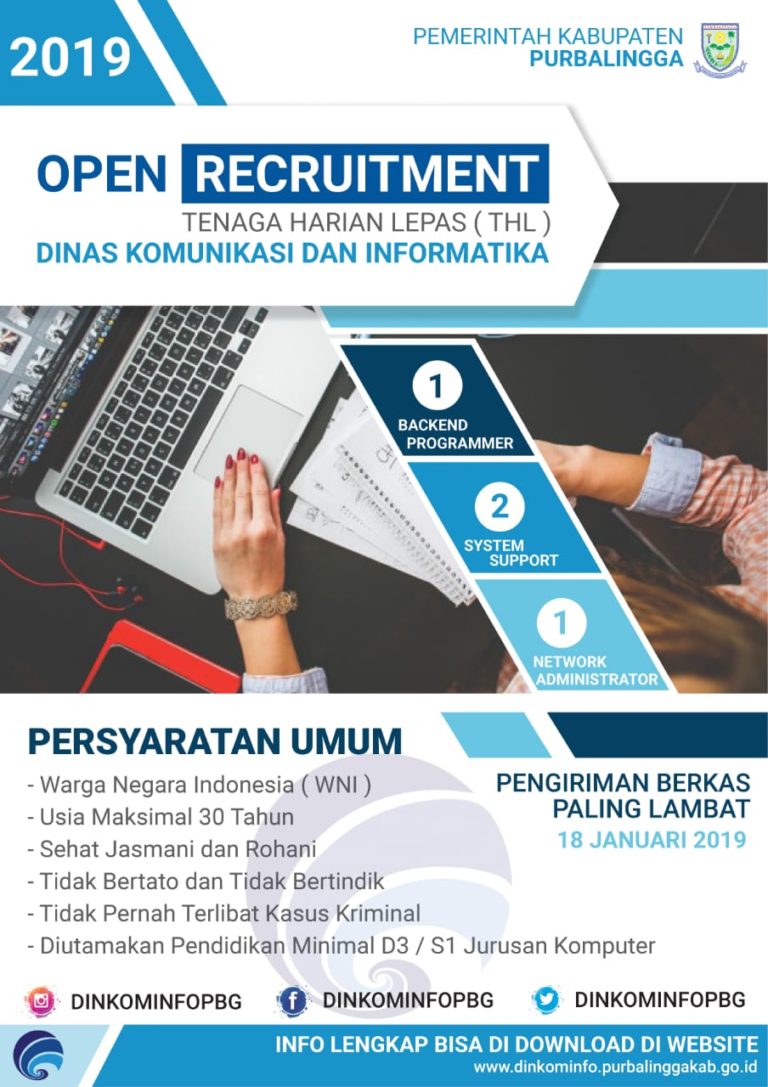 Pengumuman!!!! Rekrutmen THL Dinkominfo Tahun 2019